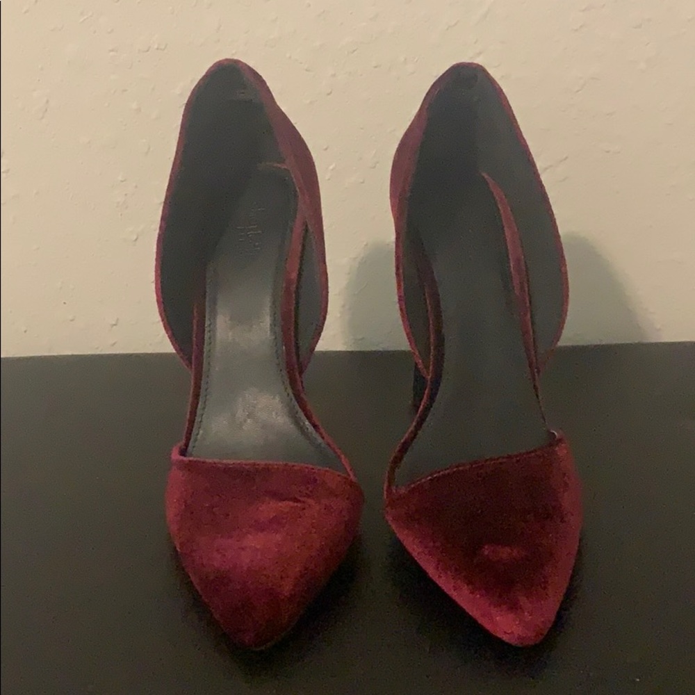 Charlotte Russe Maroon Suede D’Orsay heels